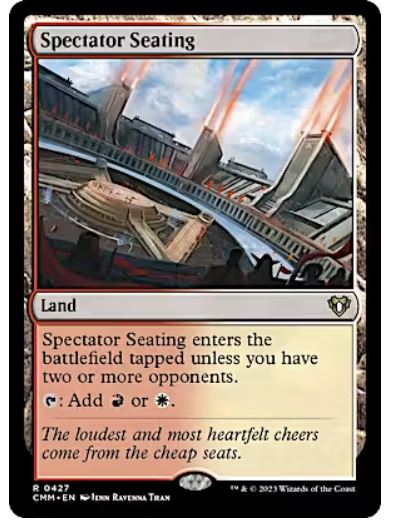 Spectator Seating Commander Masters (R) Collector #: 0427 FRENLY BRICKS - Open 7 Days