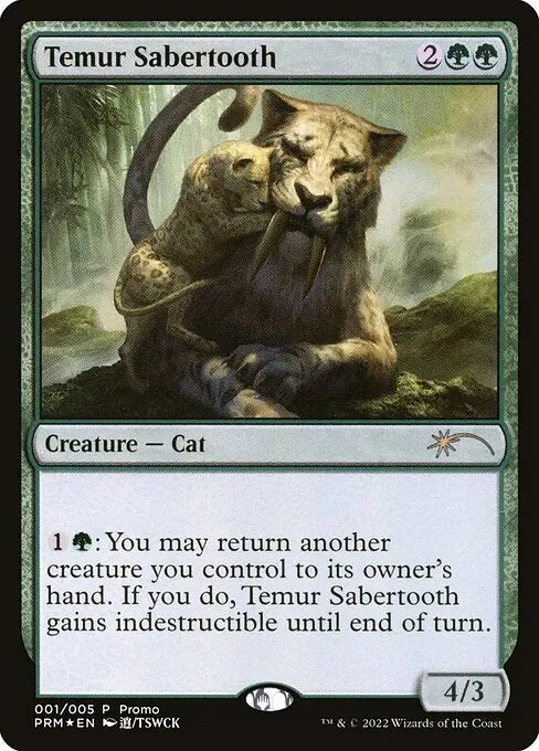 Temur Sabertooth (Year of the Tiger Foil) Promotional (R) Collector #: 001 FRENLY BRICKS - Open 7 Days