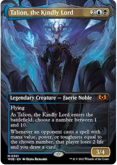Talion, the Kindly Lord (Borderless) Wilds of Eldraine Variants (M) Collector #: 0301 - FRENLY BRICKS - Open 7 Days