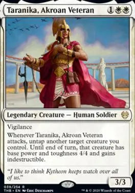 Taranika, Akroan Veteran Theros Beyond Death (R) Collector #: 039 FRENLY BRICKS - Open 7 Days