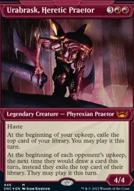 Urabrask, Heretic Praetor (Showcase - Foil Etched) Streets of New Capenna Variants (M) Collector #: 446 FRENLY BRICKS - Open 7 Days