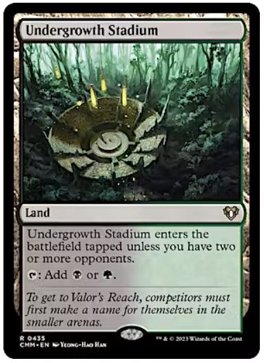 Undergrowth Stadium Commander Masters (R) Collector #: 0435 FRENLY BRICKS - Open 7 Days