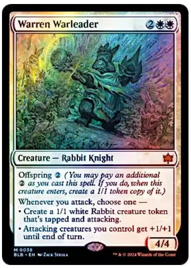 Warren Warleader Bloomburrow (M) Collector #: 0038 FOIL FRENLY BRICKS - Open 7 Days