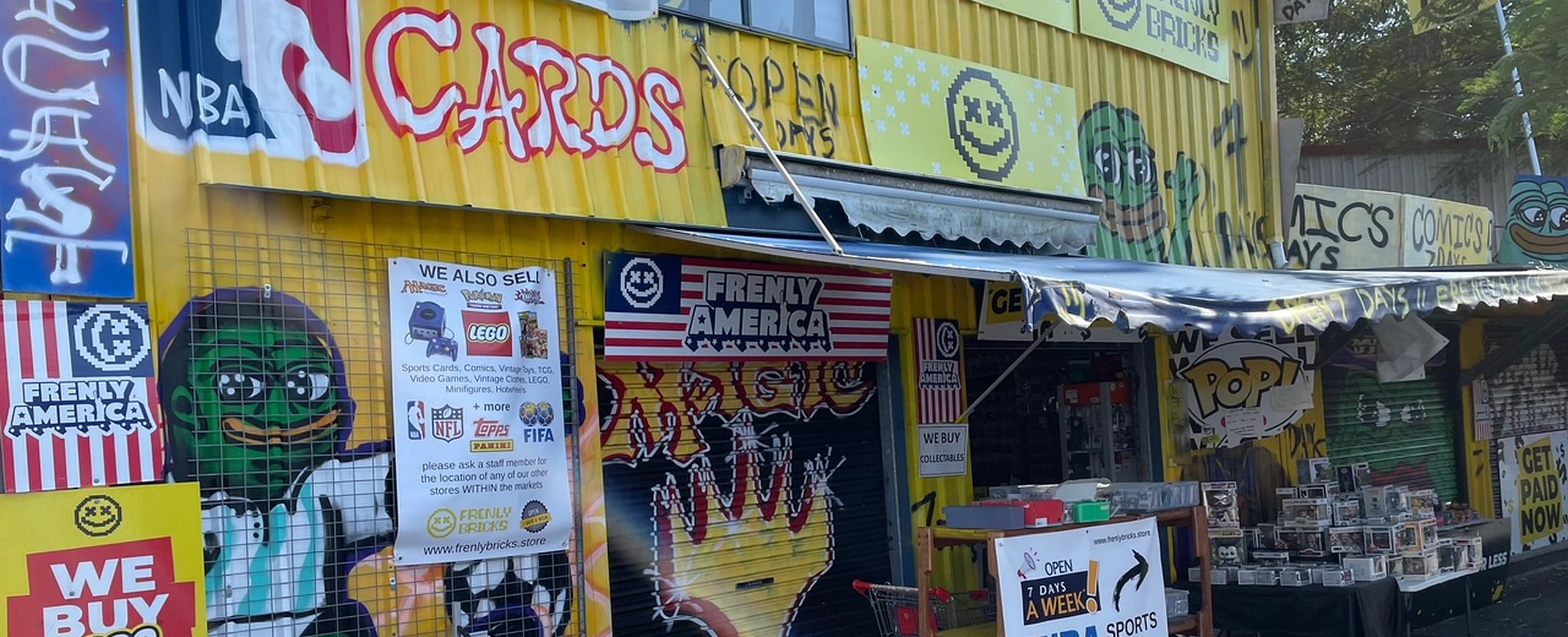 The real Frenly Bricks storefront at Carrara Markets on the Gold Coast